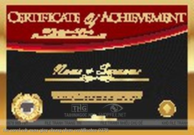 file corel cdr mau giay chung nhan certificates 0379