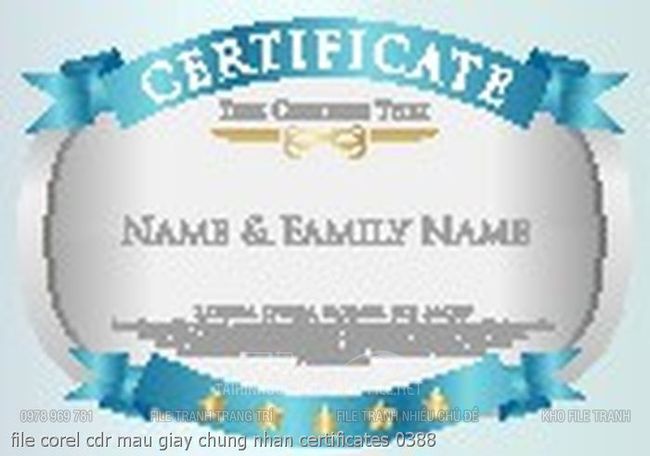 file corel cdr mau giay chung nhan certificates 0388