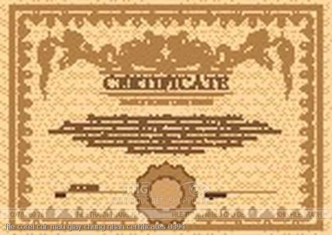 file corel cdr mau giay chung nhan certificates 0394