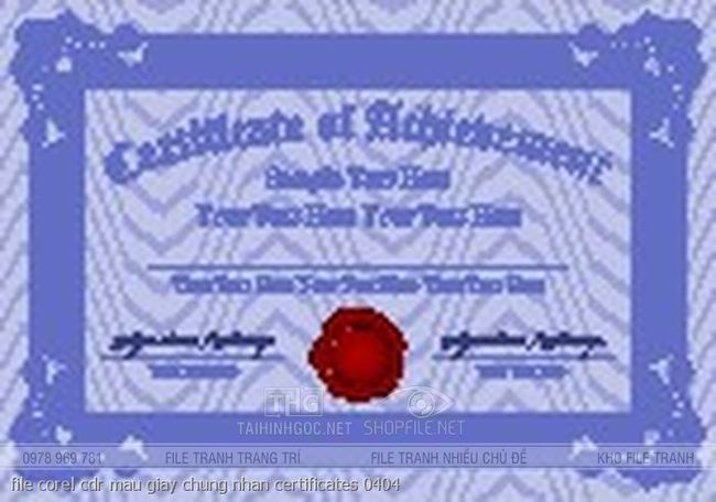 file corel cdr mau giay chung nhan certificates 0404
