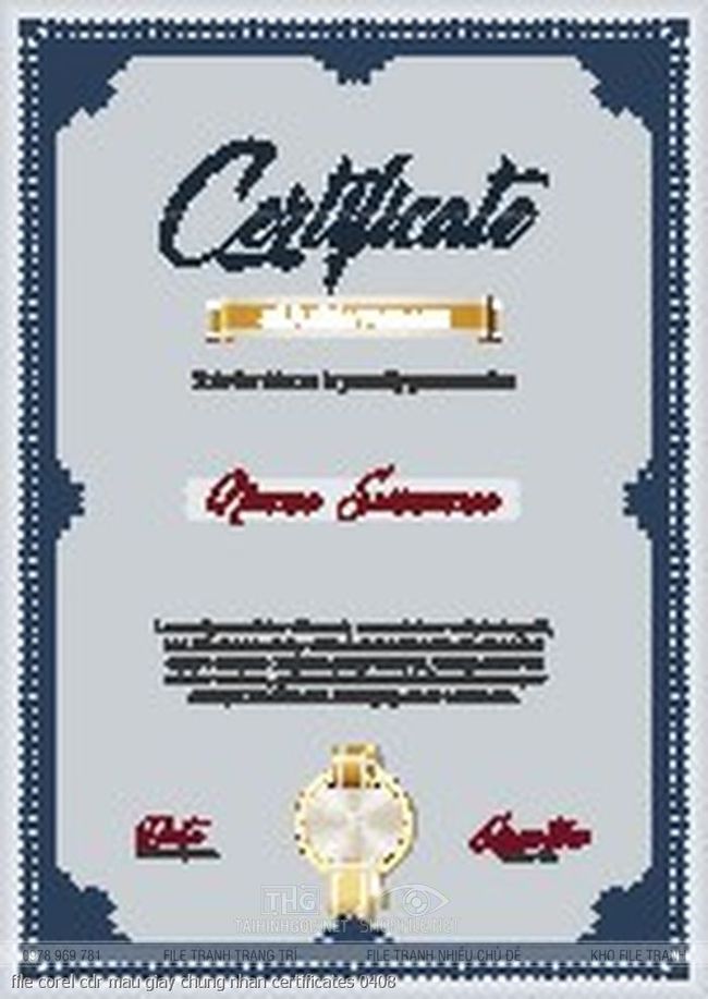 file corel cdr mau giay chung nhan certificates 0408