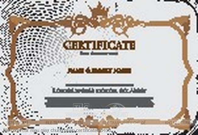 file corel cdr mau giay chung nhan certificates 0413