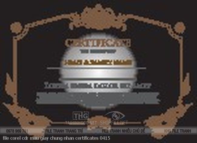 file corel cdr mau giay chung nhan certificates 0415