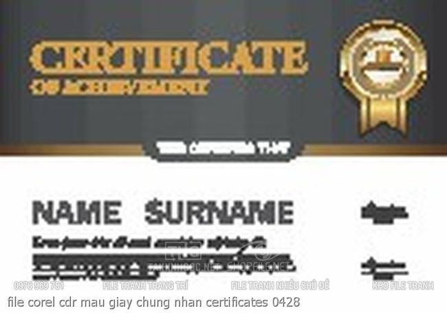 file corel cdr mau giay chung nhan certificates 0428