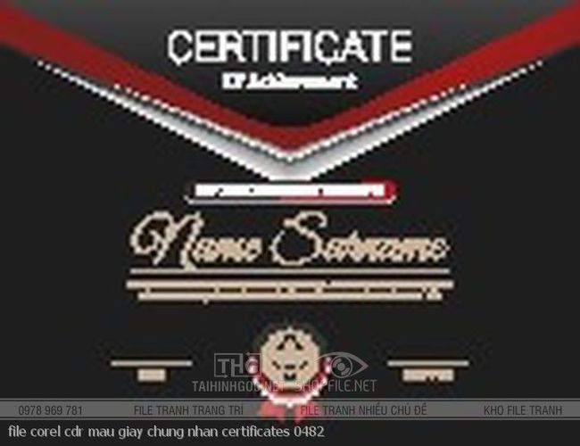 file corel cdr mau giay chung nhan certificates 0482
