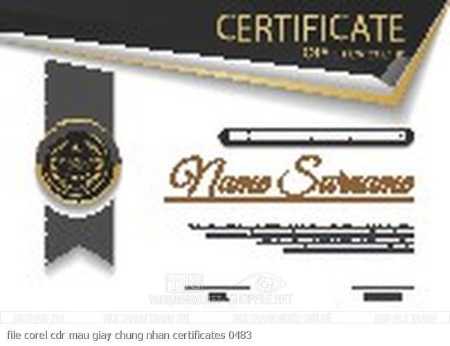 file corel cdr mau giay chung nhan certificates 0483