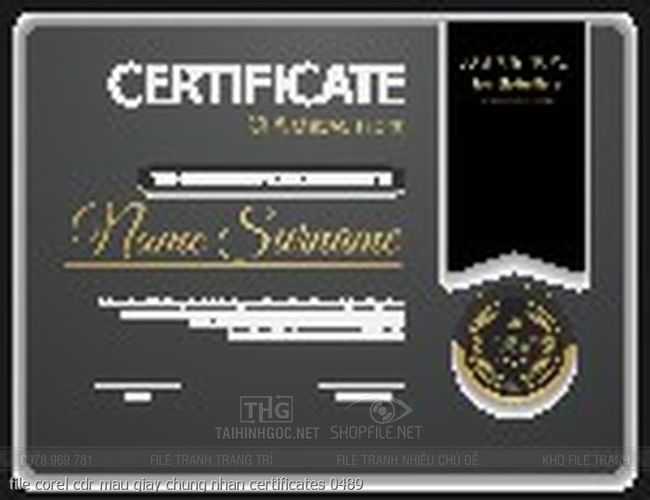 file corel cdr mau giay chung nhan certificates 0489