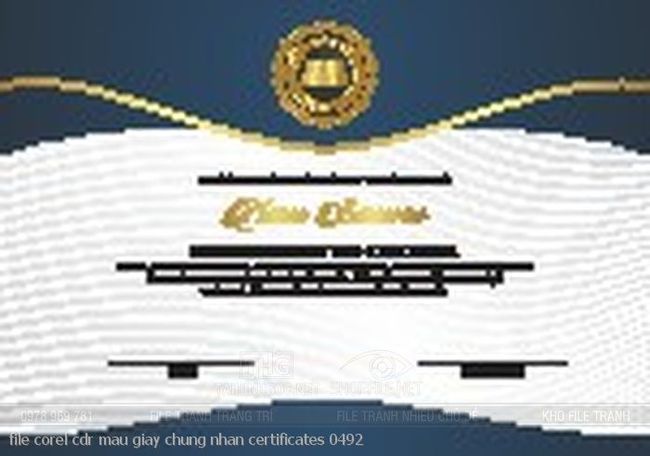 file corel cdr mau giay chung nhan certificates 0492