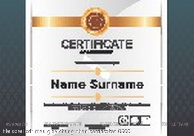 file corel cdr mau giay chung nhan certificates 0500