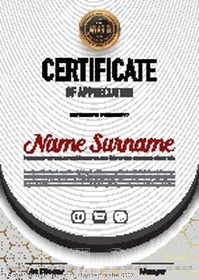 file corel cdr mau giay chung nhan certificates 0507