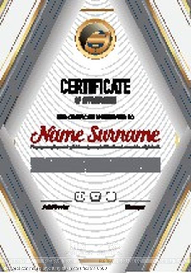 file corel cdr mau giay chung nhan certificates 0509