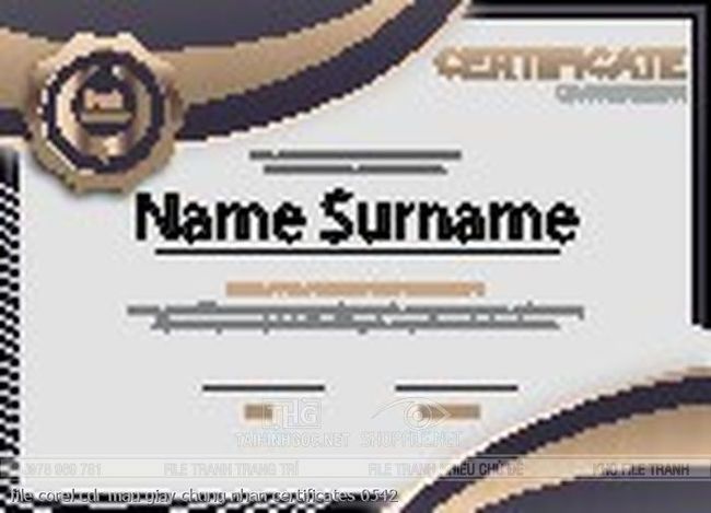 file corel cdr mau giay chung nhan certificates 0542