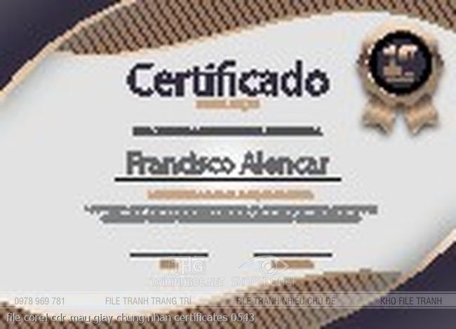 file corel cdr mau giay chung nhan certificates 0543