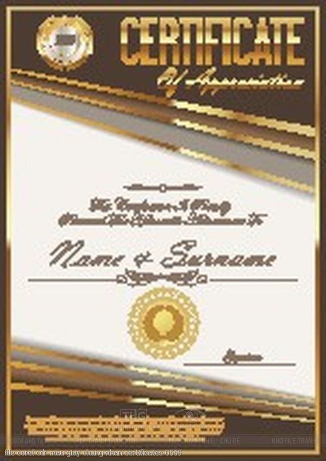 file corel cdr mau giay chung nhan certificates 0559