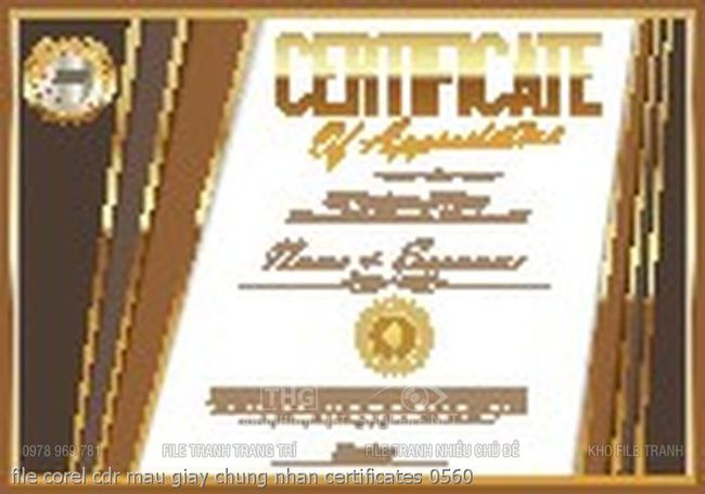 file corel cdr mau giay chung nhan certificates 0560