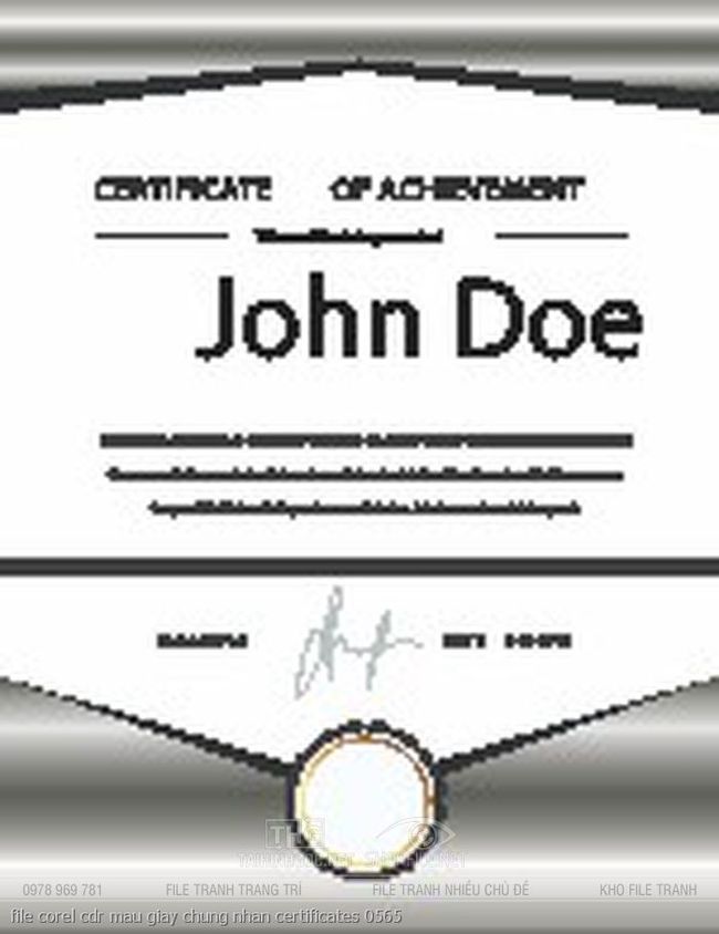 file corel cdr mau giay chung nhan certificates 0565