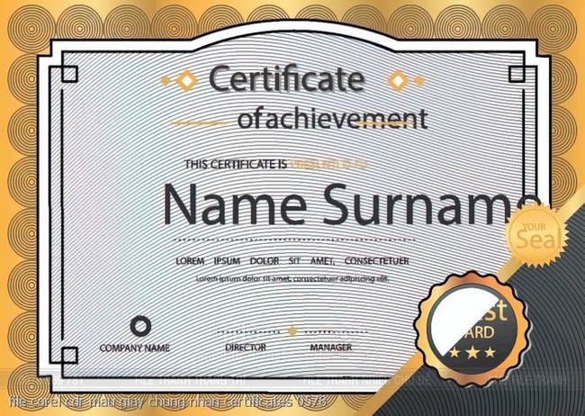 file corel cdr mau giay chung nhan certificates 0578