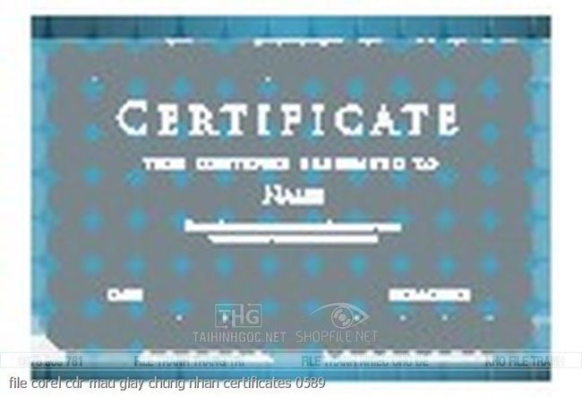 file corel cdr mau giay chung nhan certificates 0589