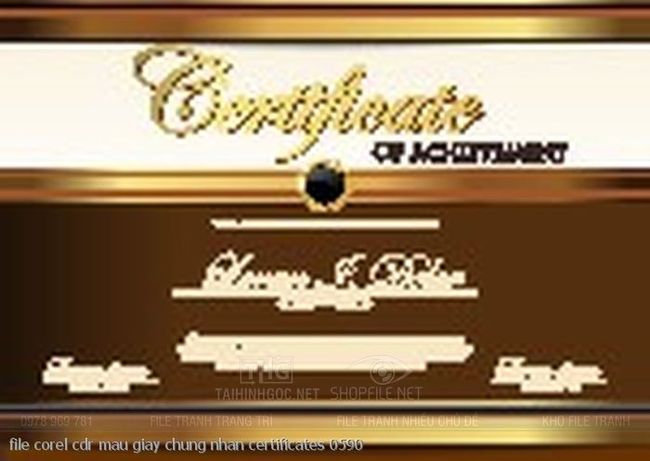 file corel cdr mau giay chung nhan certificates 0590