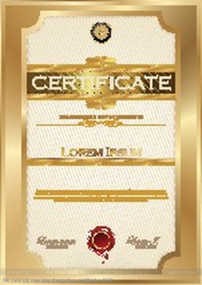 file corel cdr mau giay chung nhan certificates 0620