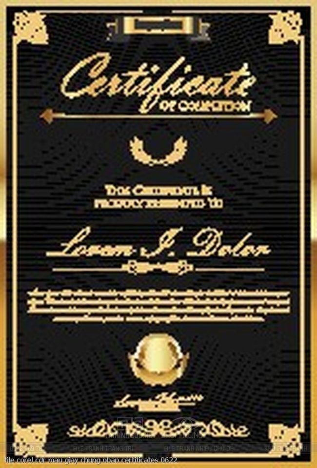 file corel cdr mau giay chung nhan certificates 0622
