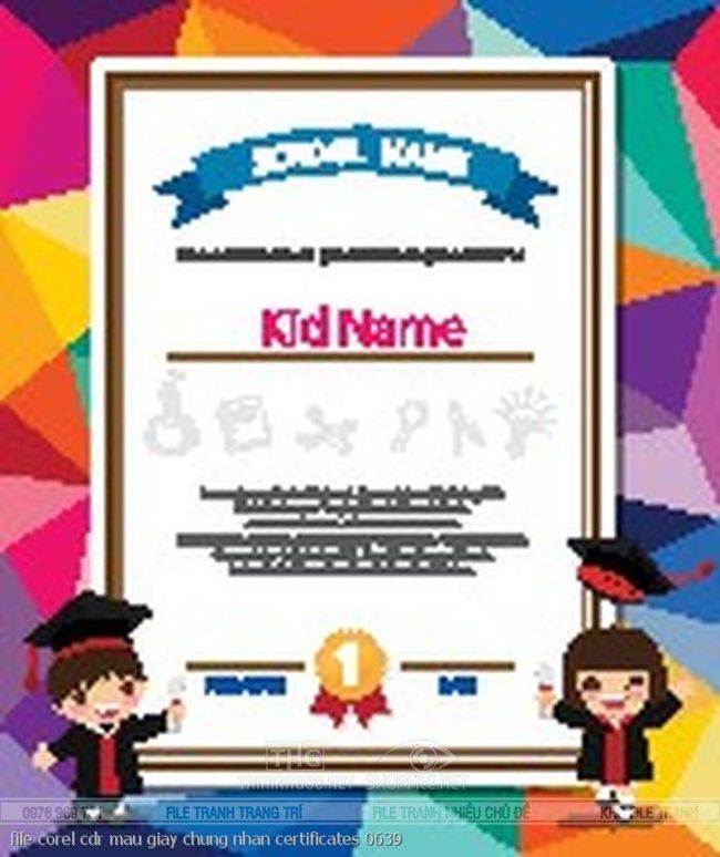 file corel cdr mau giay chung nhan certificates 0639
