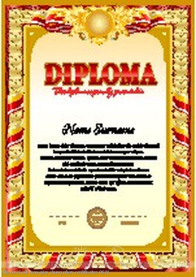 file corel cdr mau giay chung nhan certificates 0641