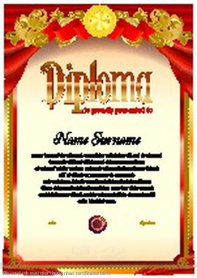 file corel cdr mau giay chung nhan certificates 0643