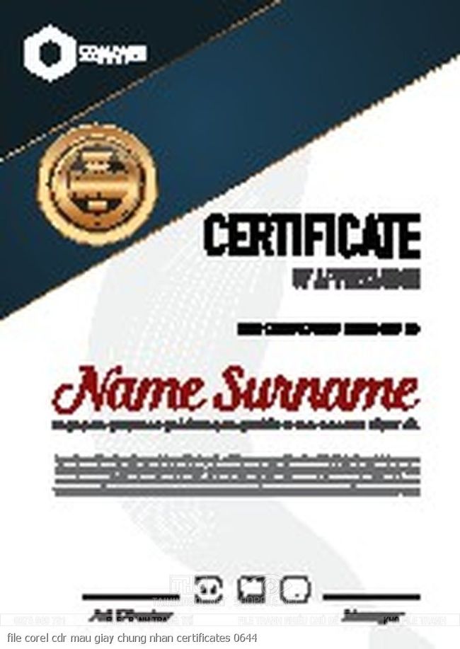 file corel cdr mau giay chung nhan certificates 0644