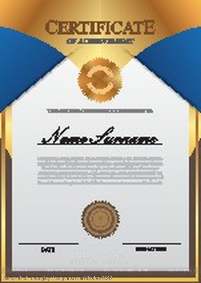file corel cdr mau giay chung nhan certificates 0647