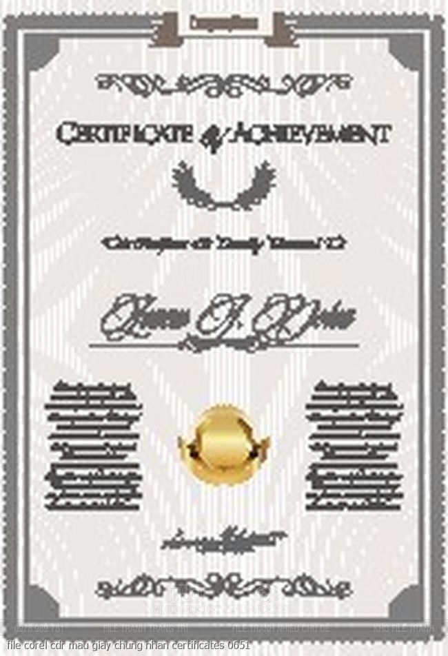 file corel cdr mau giay chung nhan certificates 0651