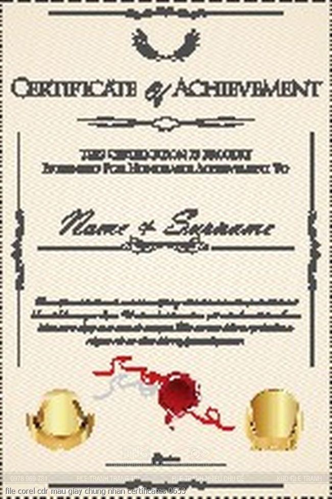 file corel cdr mau giay chung nhan certificates 0653