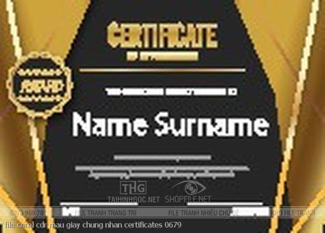 file corel cdr mau giay chung nhan certificates 0679