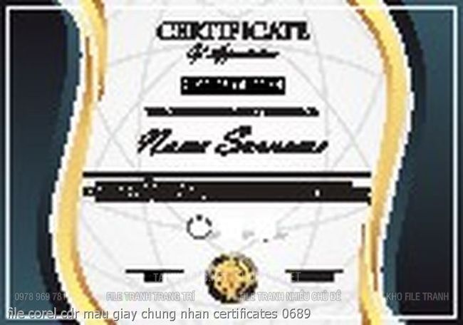 file corel cdr mau giay chung nhan certificates 0689