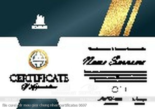 file corel cdr mau giay chung nhan certificates 0697
