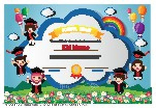file corel cdr mau giay chung nhan certificates 0709