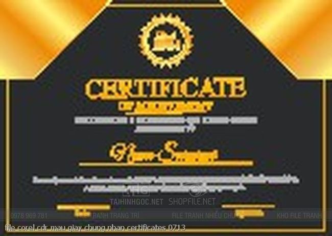 file corel cdr mau giay chung nhan certificates 0713