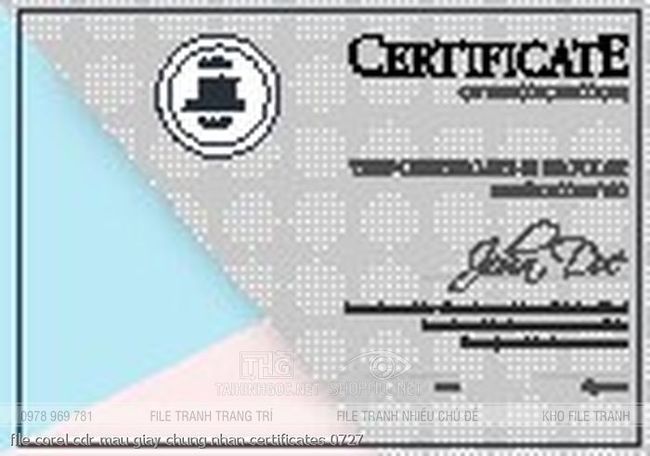 file corel cdr mau giay chung nhan certificates 0727