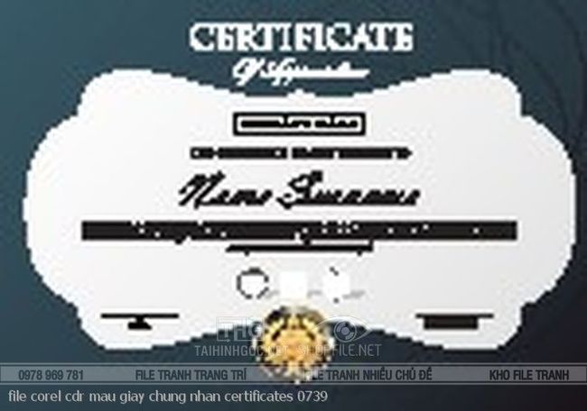file corel cdr mau giay chung nhan certificates 0739