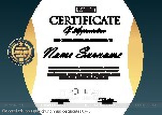 file corel cdr mau giay chung nhan certificates 0746