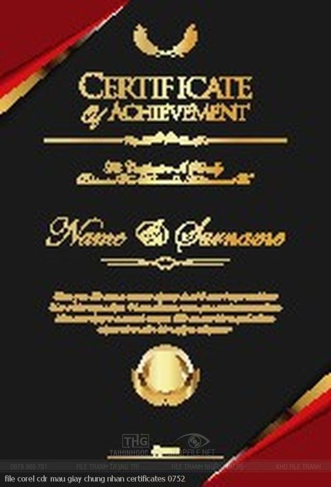 file corel cdr mau giay chung nhan certificates 0752