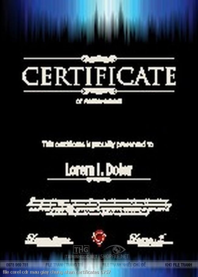 file corel cdr mau giay chung nhan certificates 0757