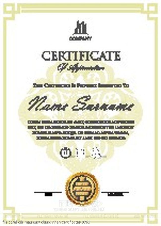 file corel cdr mau giay chung nhan certificates 0765