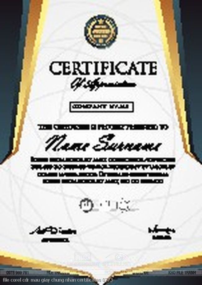 file corel cdr mau giay chung nhan certificates 0773