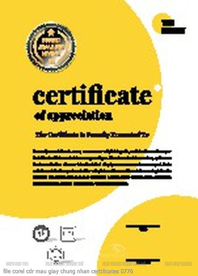 file corel cdr mau giay chung nhan certificates 0776