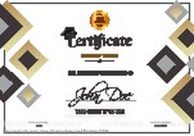 file corel cdr mau giay chung nhan certificates 0798
