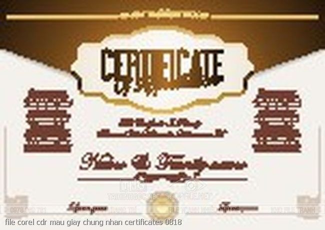 file corel cdr mau giay chung nhan certificates 0818