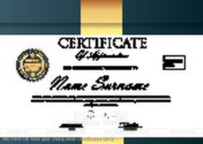 file corel cdr mau giay chung nhan certificates 0842