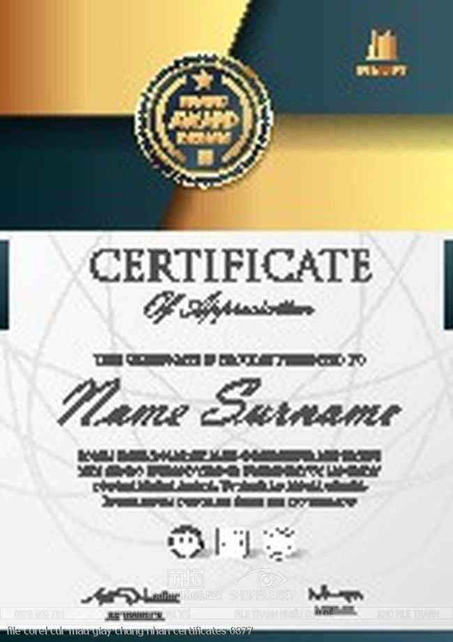 file corel cdr mau giay chung nhan certificates 0877