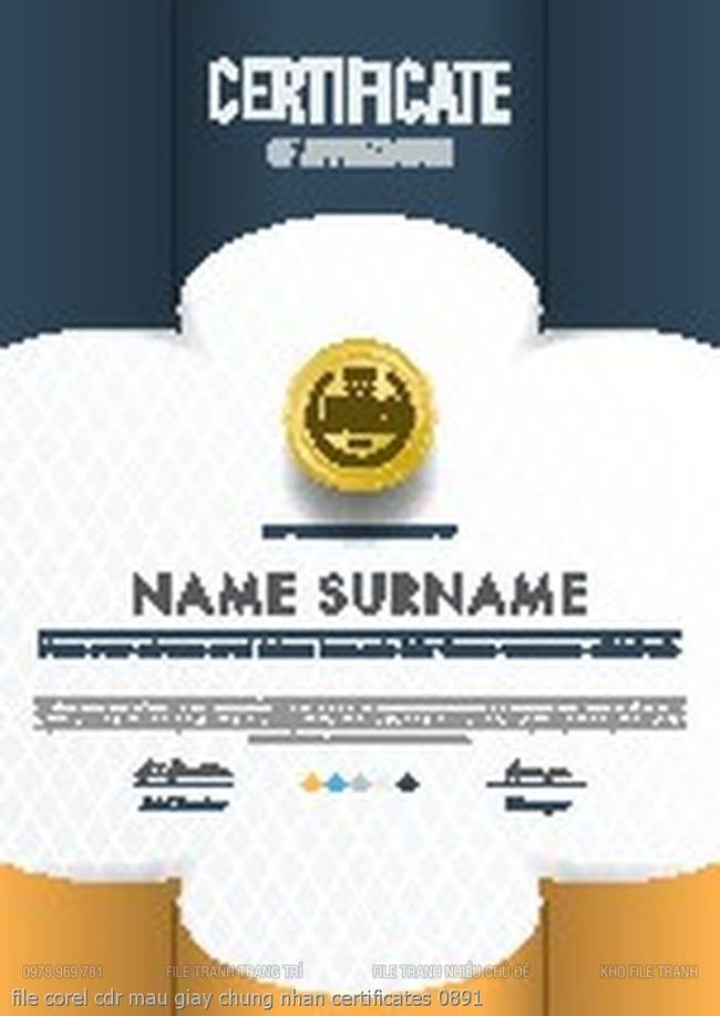 file corel cdr mau giay chung nhan certificates 0891